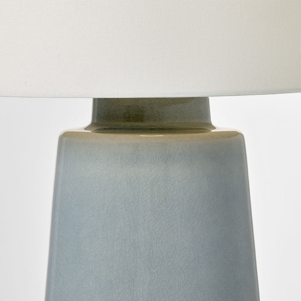 Vessel Medium Table Lamp Blue Anglia Crackle Bulbs Inc