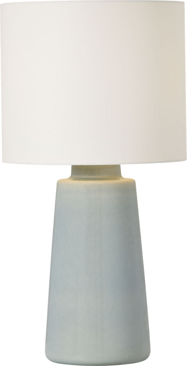 Vessel Medium Table Lamp Blue Anglia Crackle Bulbs Inc