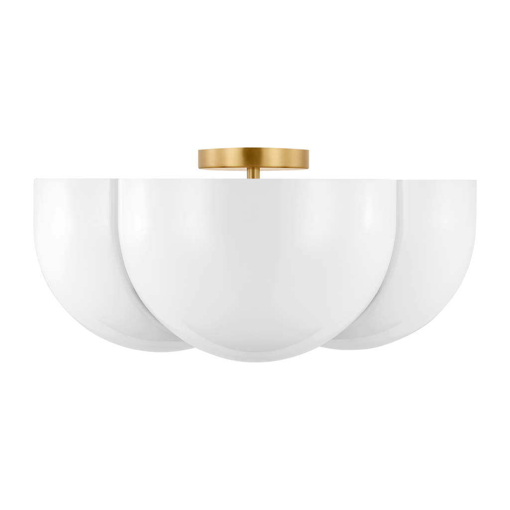 Cheverny Large Semi-Flush Mount Burnished Brass