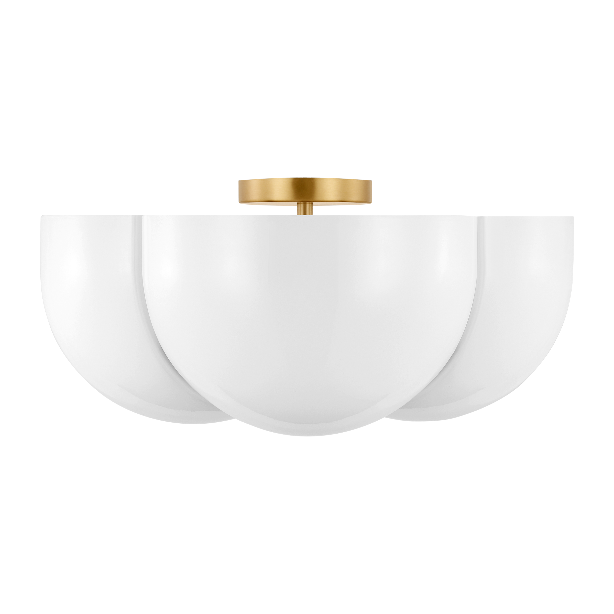 Cheverny Large Semi-Flush Mount Burnished Brass