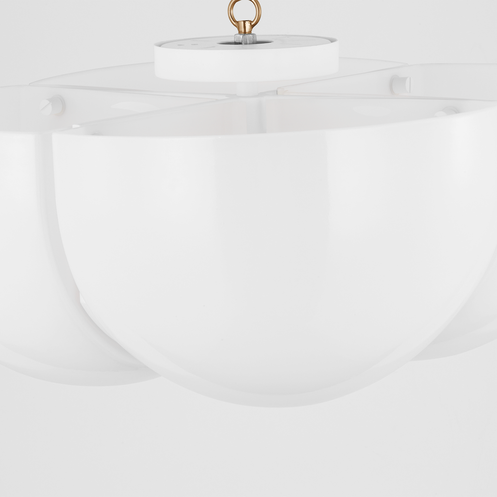 Cheverny Large Semi-Flush Mount Matte White