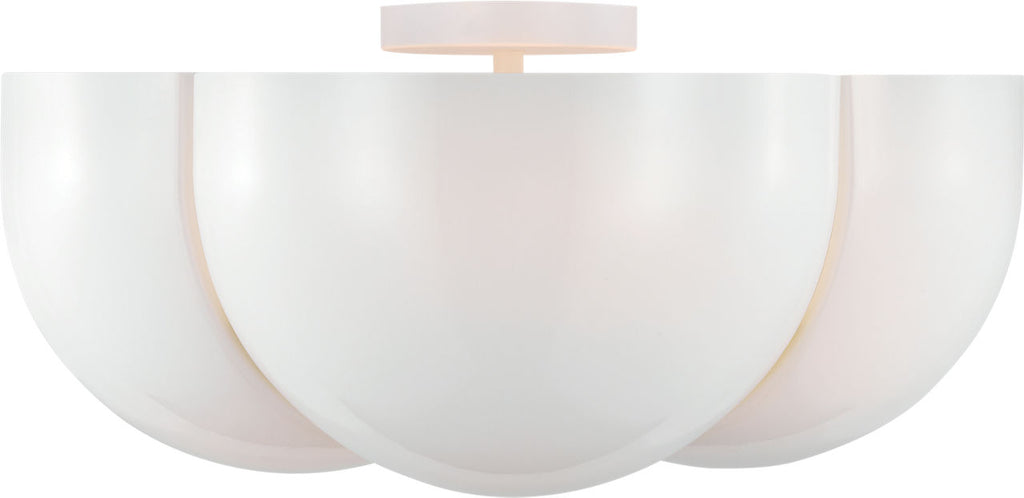 Cheverny Large Semi-Flush Mount Matte White