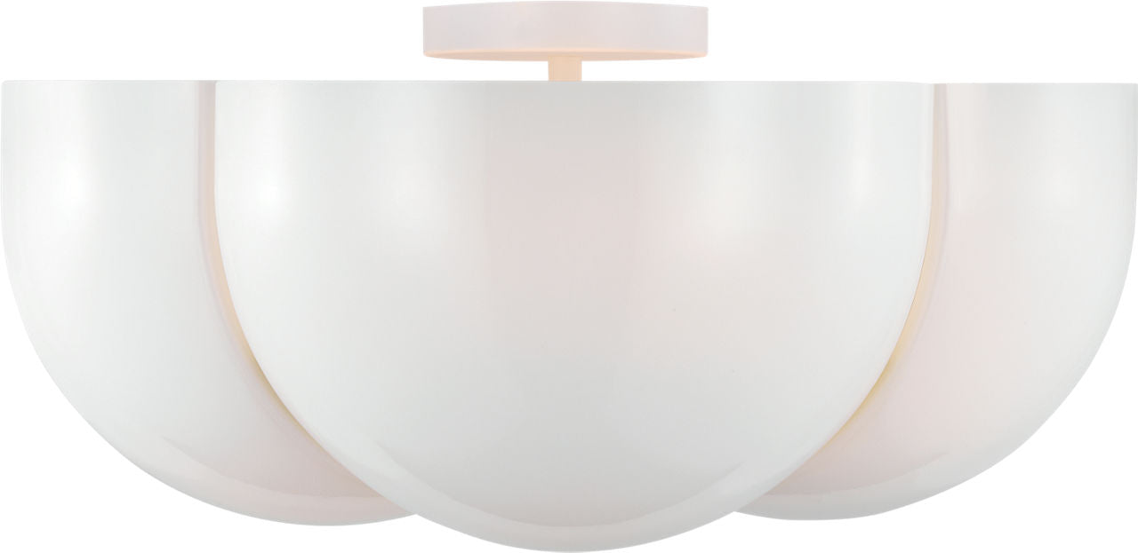 Cheverny Large Semi-Flush Mount Matte White