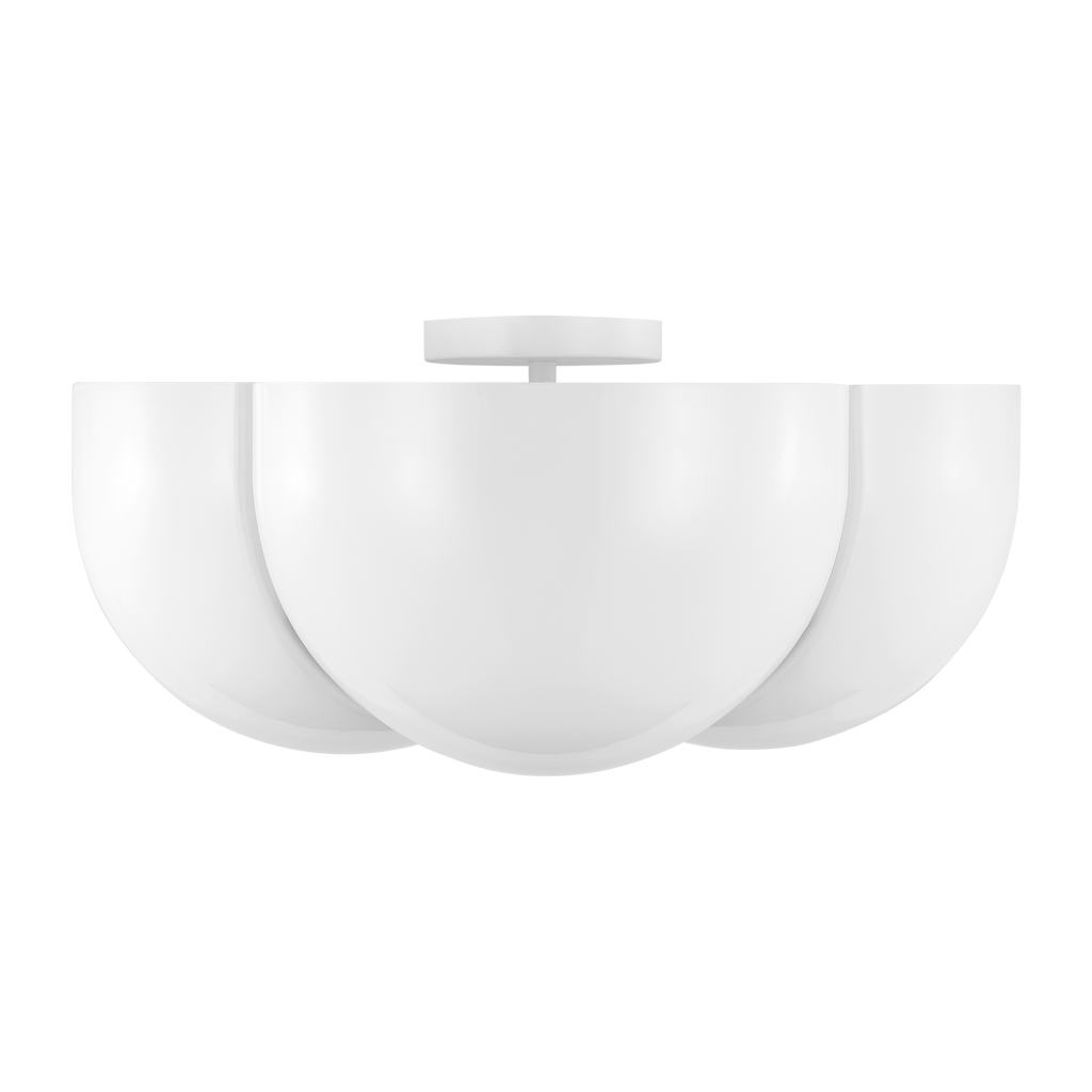 Cheverny Large Semi-Flush Mount Matte White