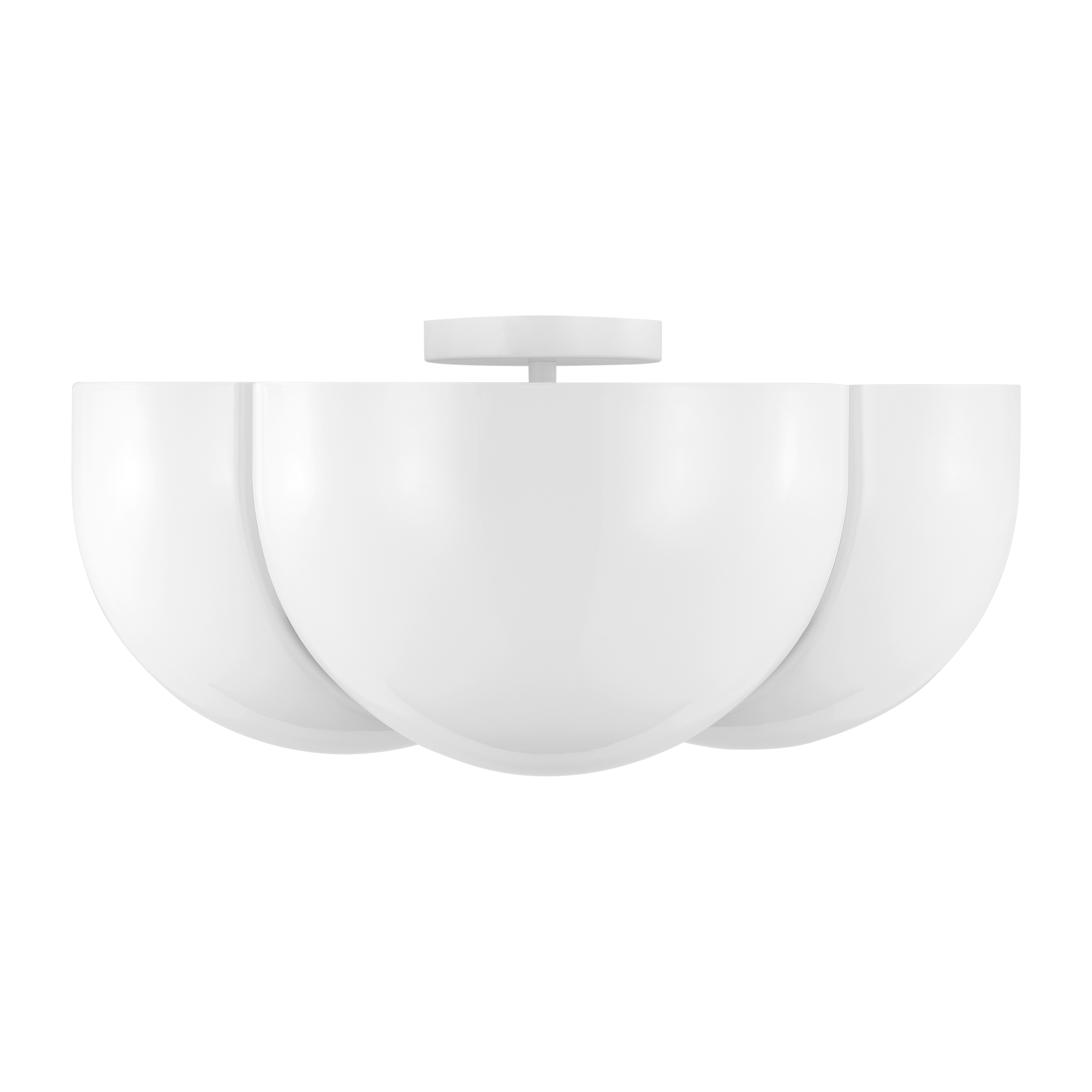 Cheverny Large Semi-Flush Mount Matte White