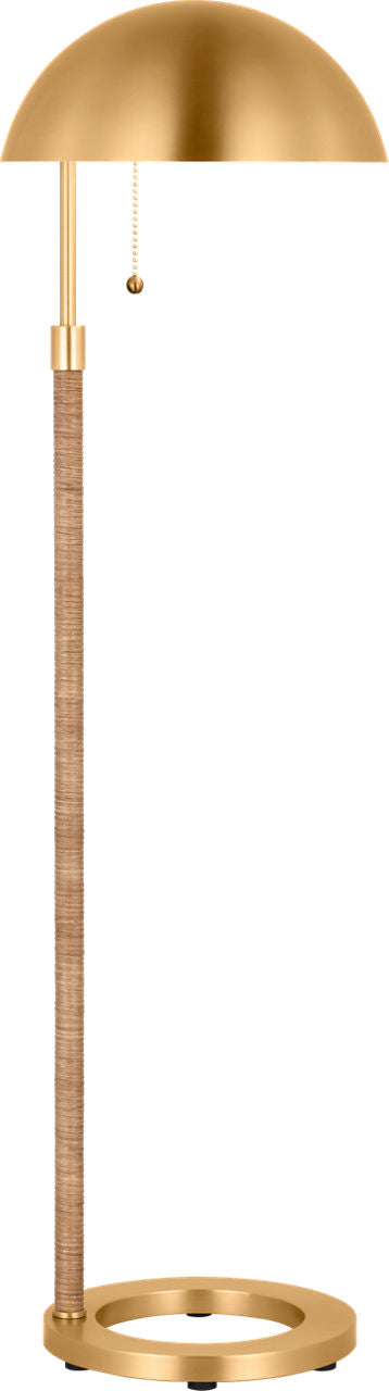 Balleroy Medium Floor Lamp Burnished Brass Bulbs Inc