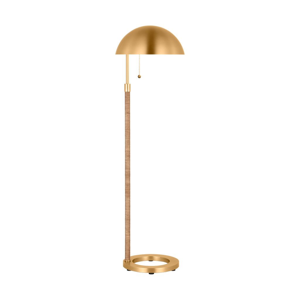 Balleroy Medium Floor Lamp Burnished Brass Bulbs Inc