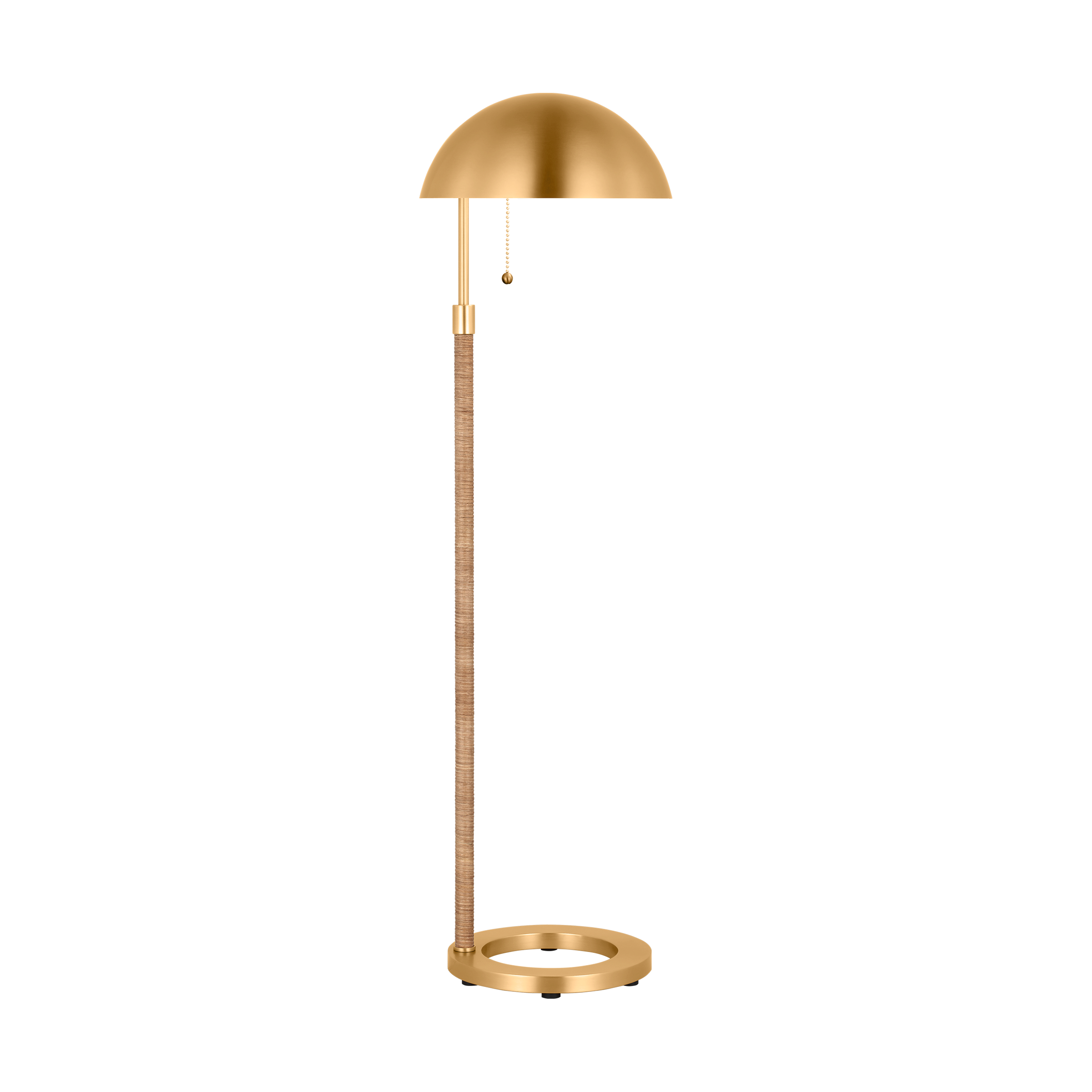 Balleroy Medium Floor Lamp Burnished Brass Bulbs Inc