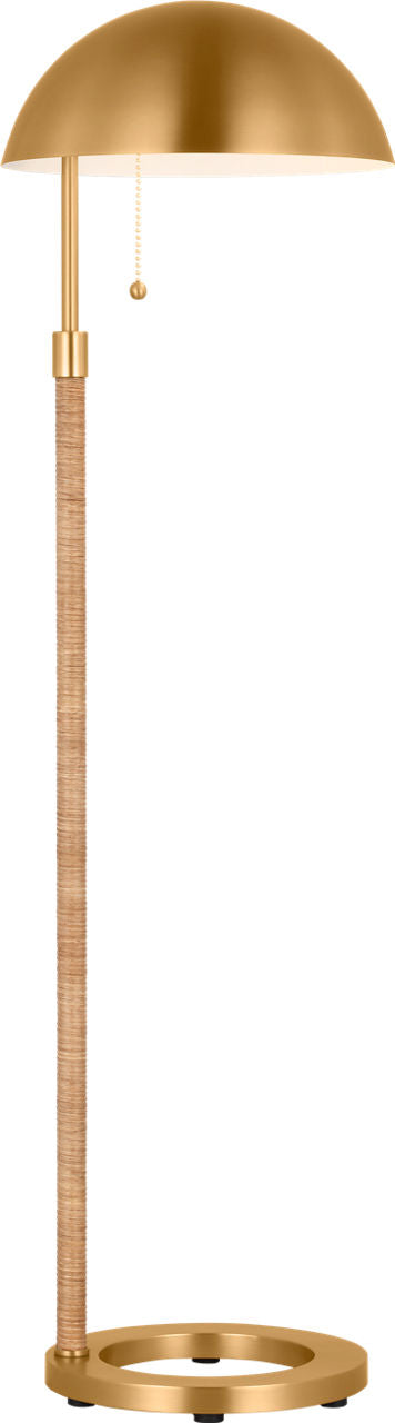 Balleroy Medium Floor Lamp Burnished Brass Bulbs Inc