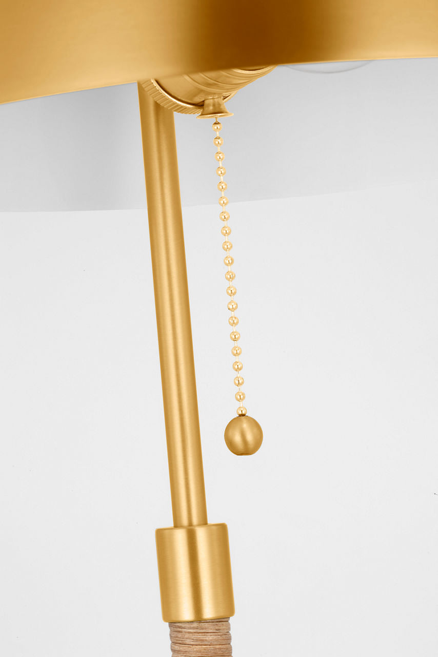 Balleroy Medium Floor Lamp Burnished Brass Bulbs Inc