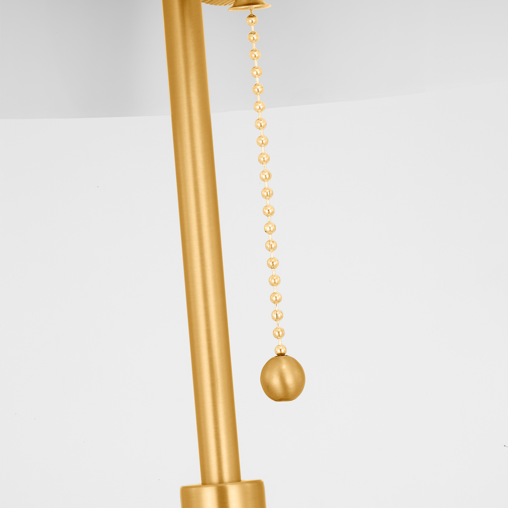 Balleroy Medium Floor Lamp Burnished Brass Bulbs Inc