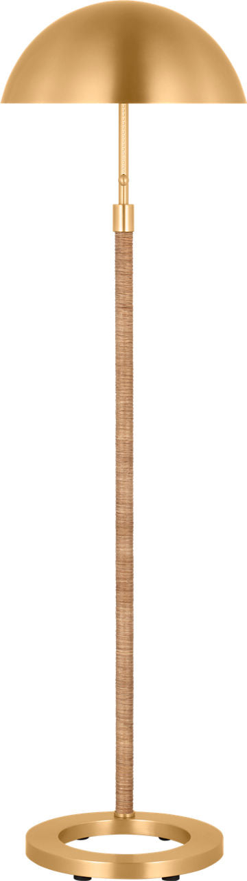 Balleroy Medium Floor Lamp Burnished Brass Bulbs Inc