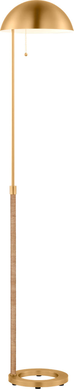 Balleroy Medium Floor Lamp Burnished Brass Bulbs Inc