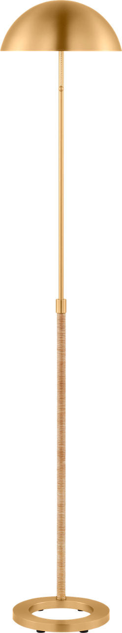 Balleroy Medium Floor Lamp Burnished Brass Bulbs Inc