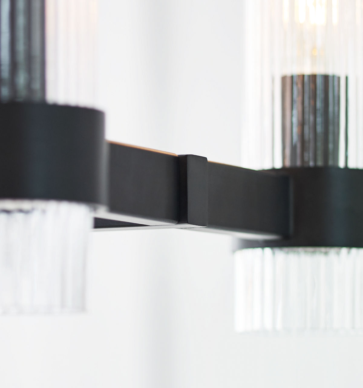 Geneva Large Linear Chandelier | Aged Iron