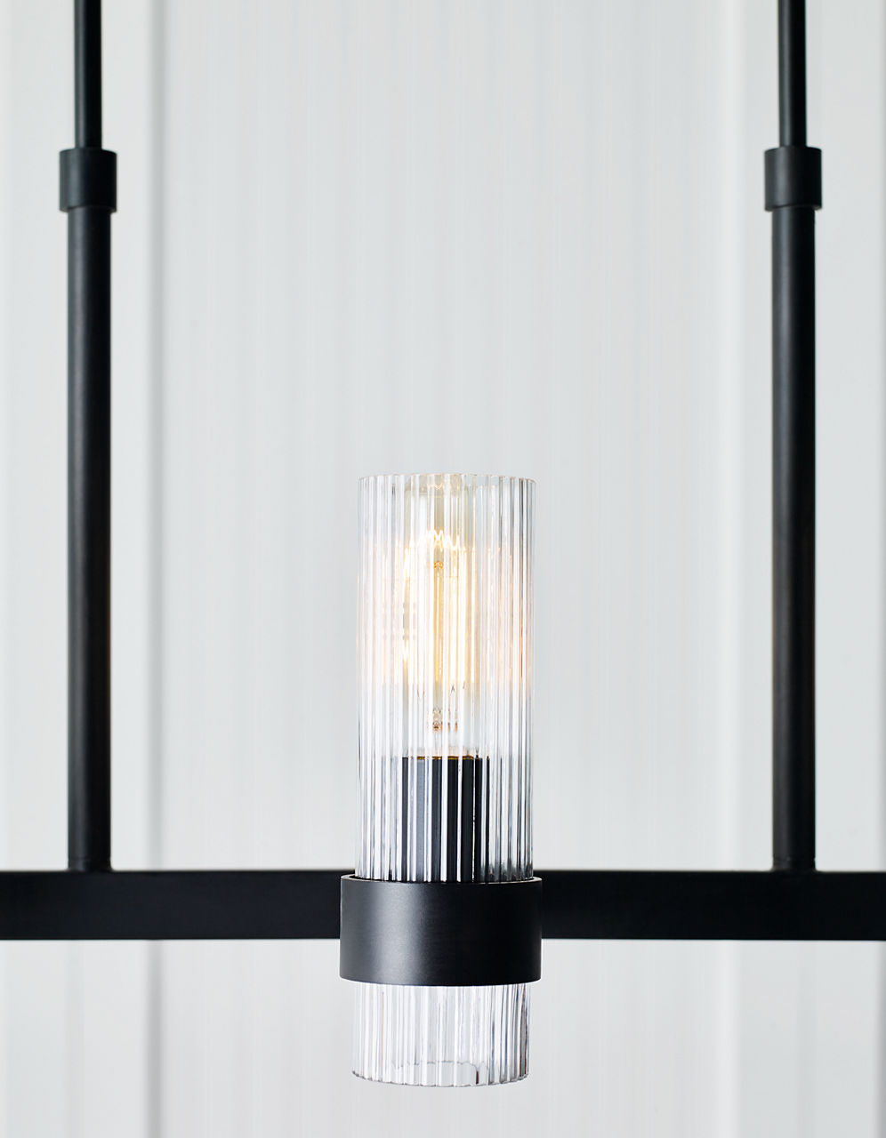 Geneva Large Linear Chandelier | Aged Iron