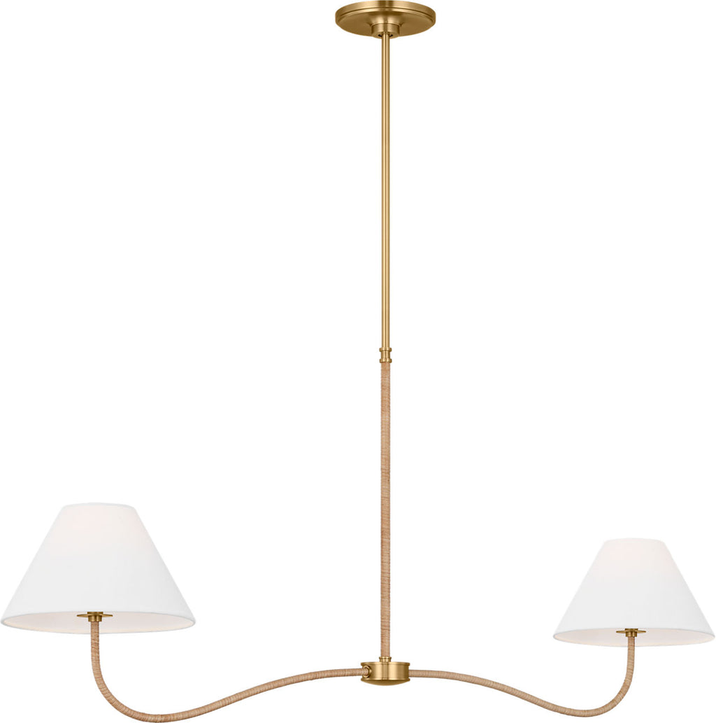 Laguna Large Linear Chandelier Burnished Brass
