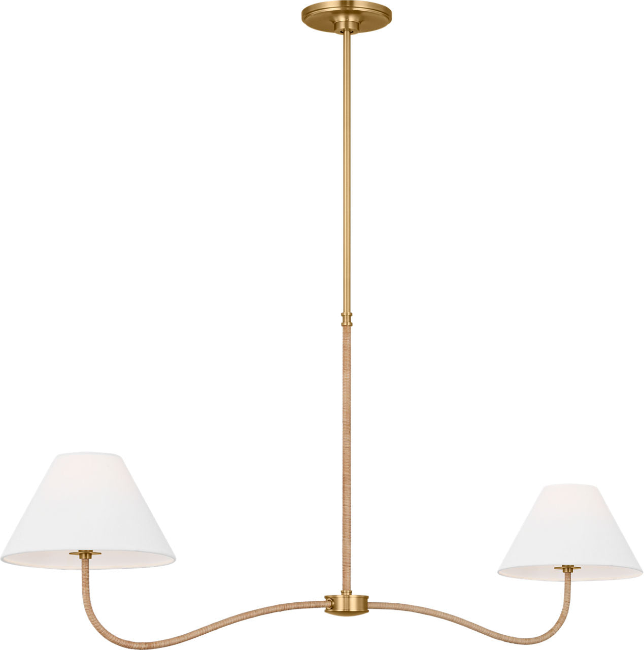 Laguna Large Linear Chandelier Burnished Brass