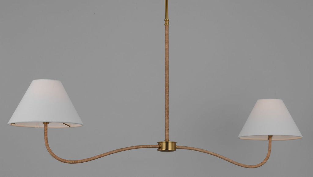 Laguna Large Linear Chandelier Burnished Brass