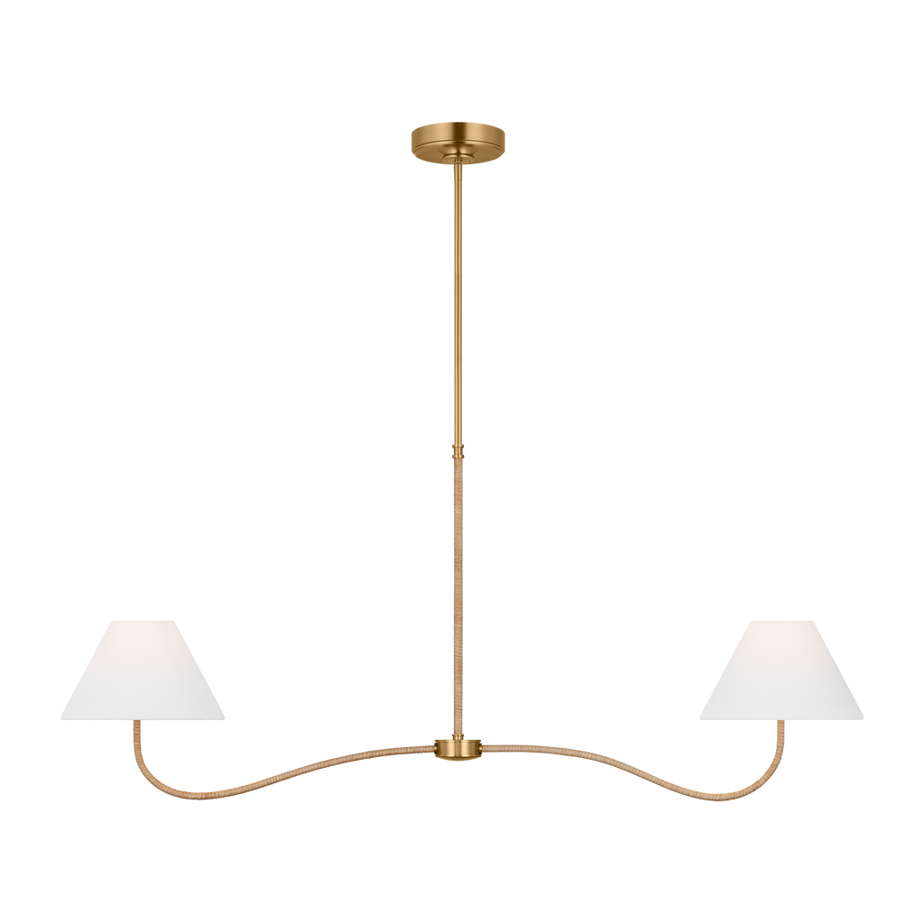 Laguna Large Linear Chandelier Burnished Brass