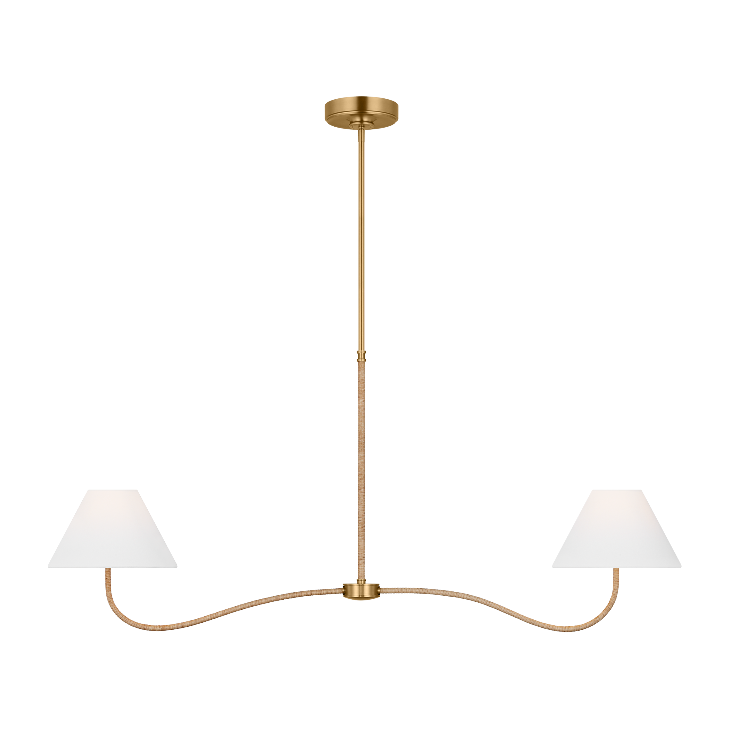 Laguna Large Linear Chandelier Burnished Brass