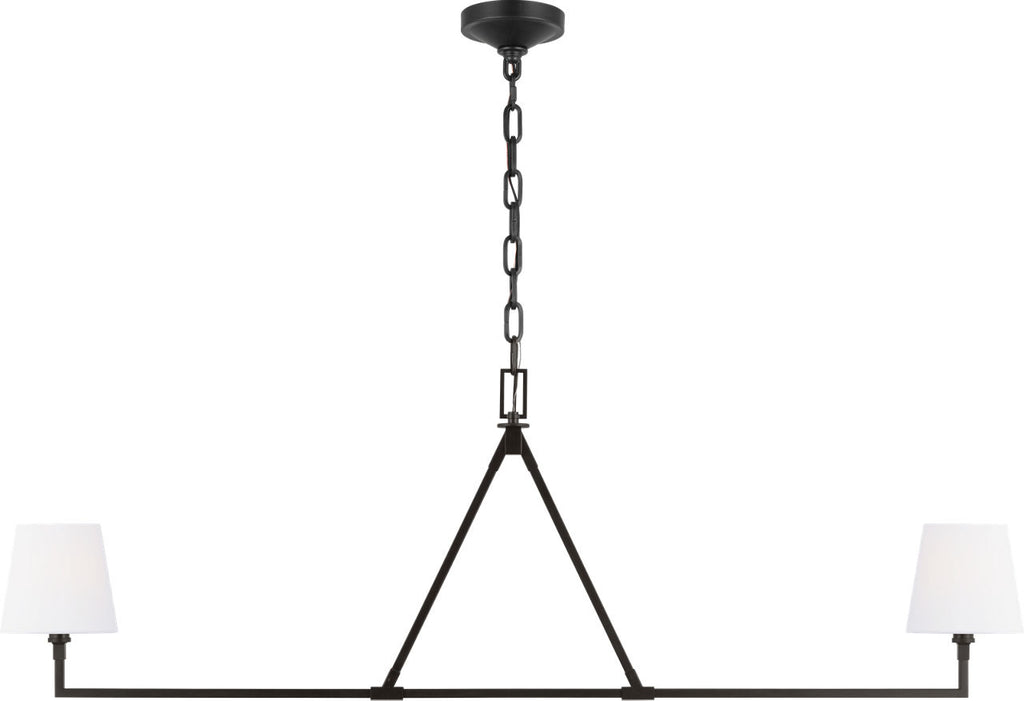 Perth Large Linear Chandelier Aged Iron