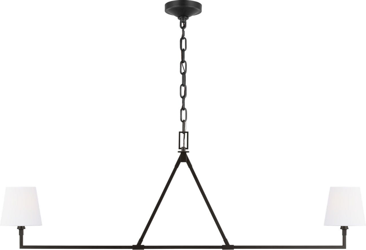Perth Large Linear Chandelier Aged Iron