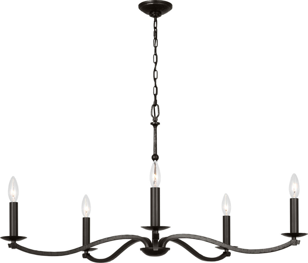 Wellen Large Chandelier Aged Iron