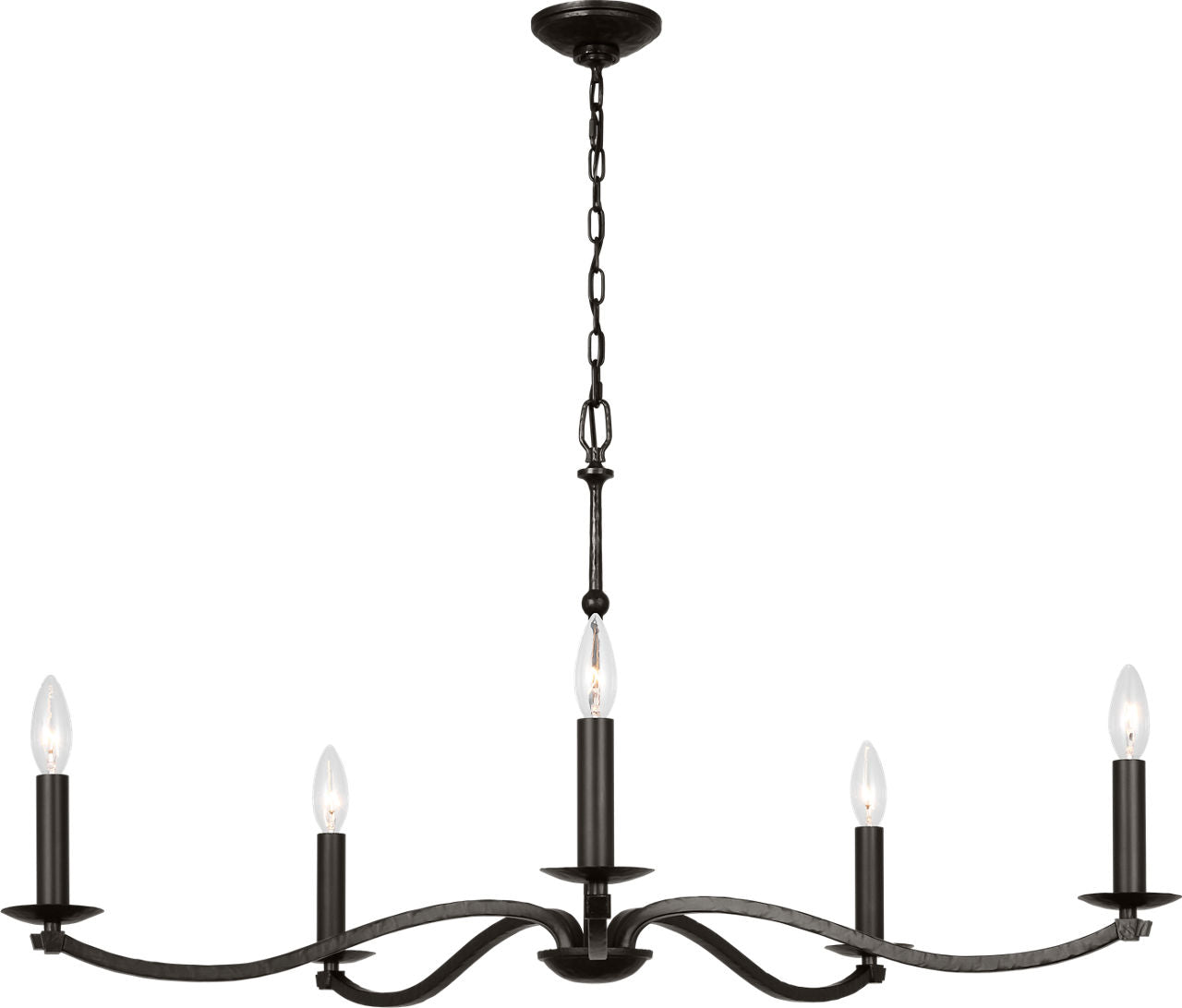 Wellen Large Chandelier Aged Iron