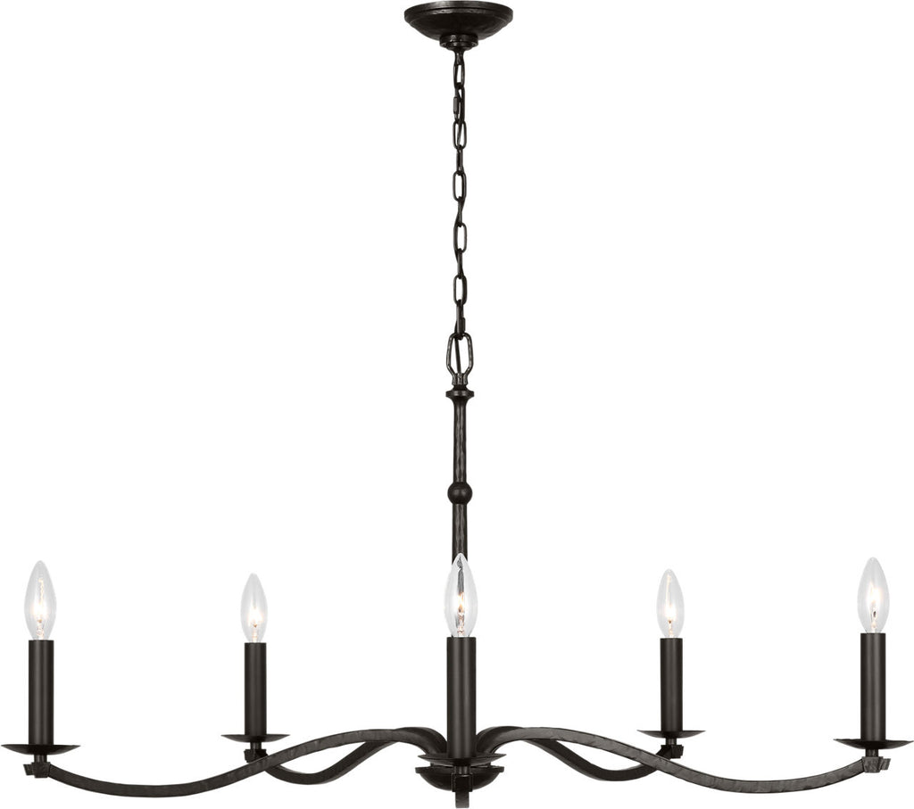 Wellen Large Chandelier Aged Iron