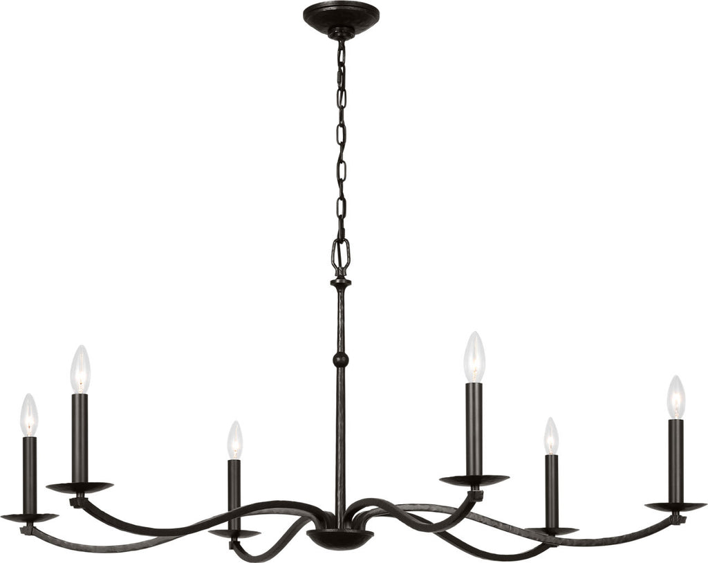 Wellen Extra Large Chandelier Aged Iron