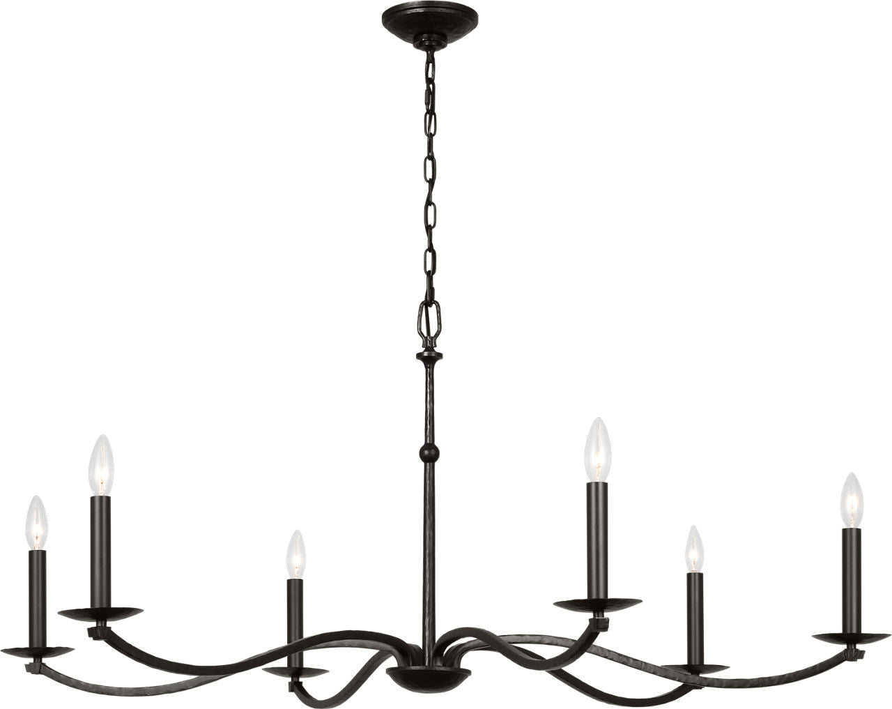 Wellen Extra Large Chandelier Aged Iron