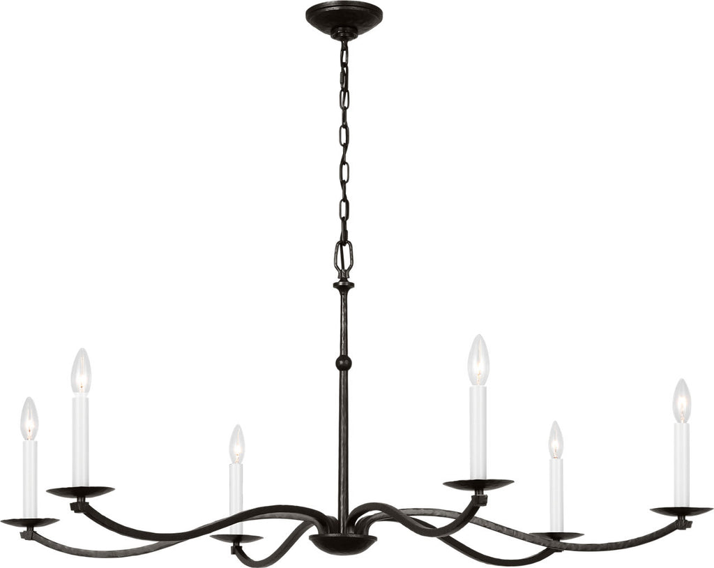 Wellen Extra Large Chandelier Aged Iron
