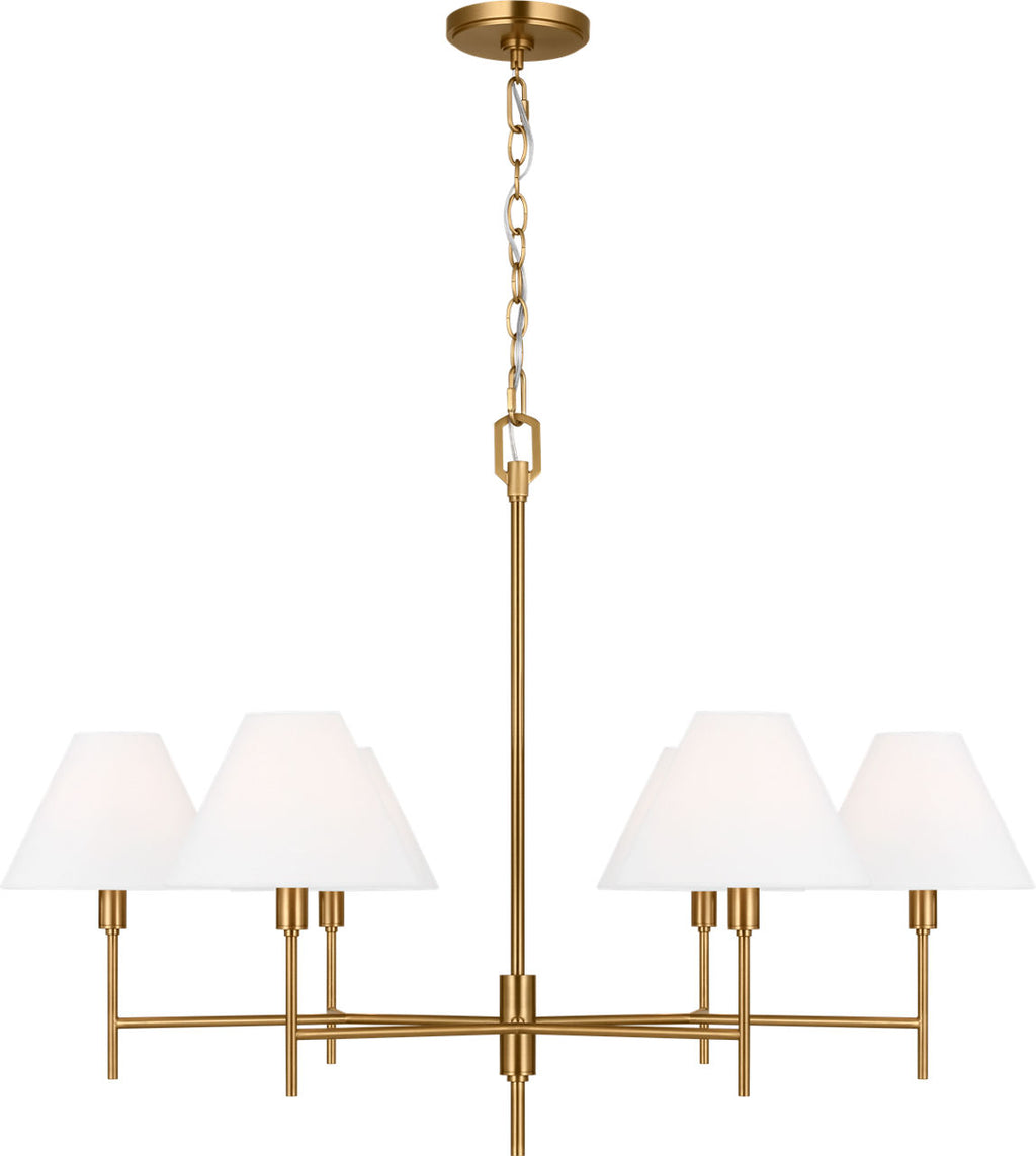Ridgewood Large Chandelier Burnished Brass