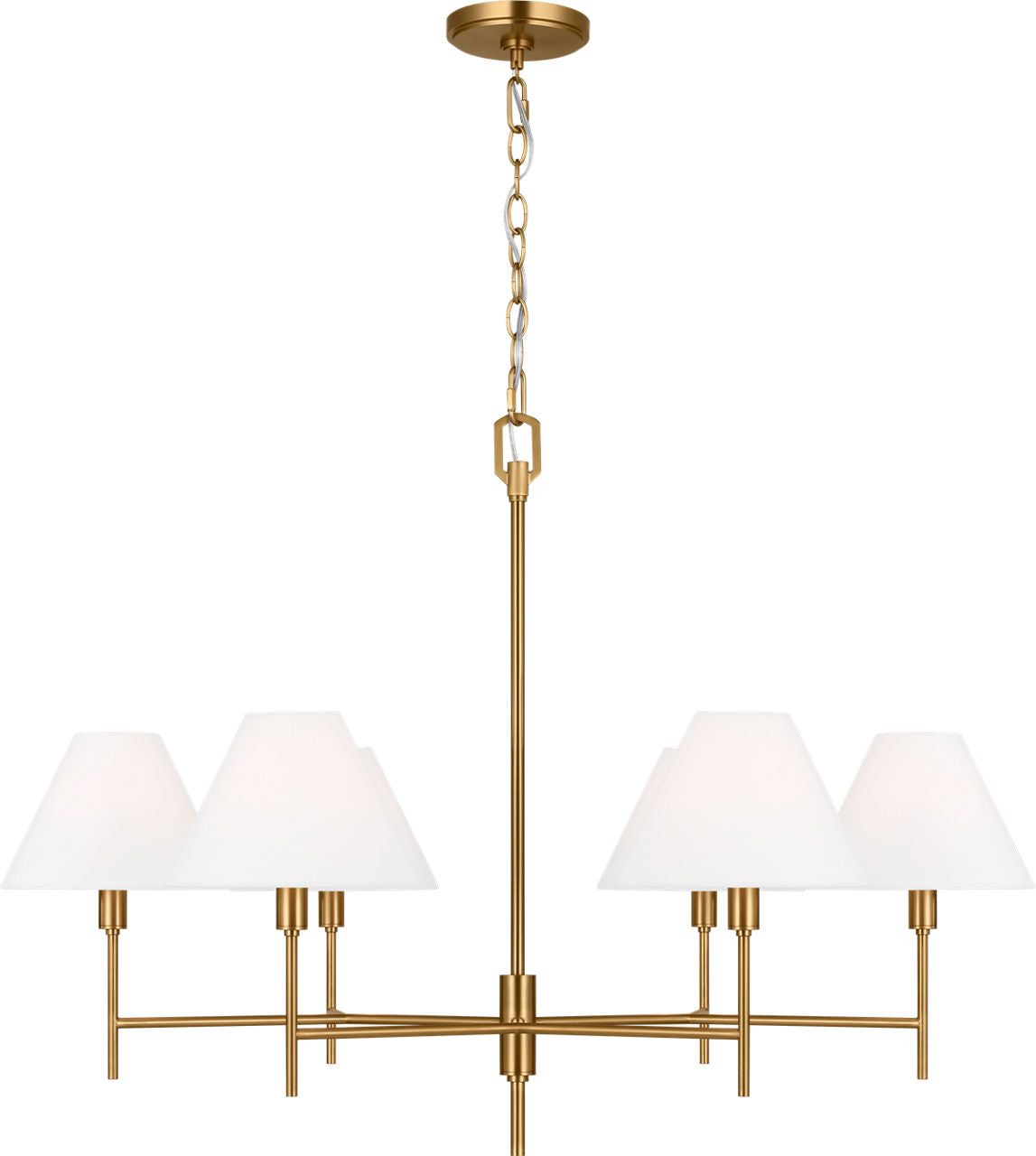 Ridgewood Large Chandelier Burnished Brass