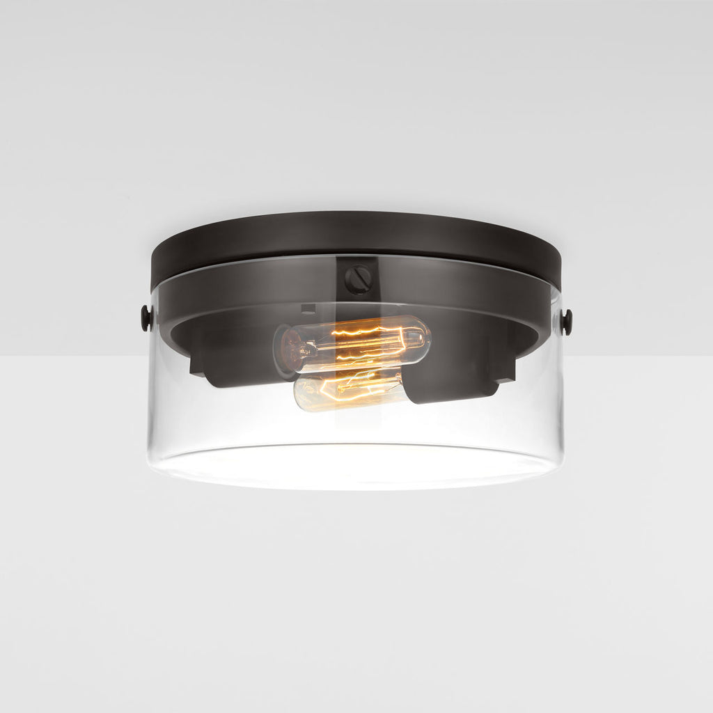 Garrett Medium Flush Mount Aged Iron