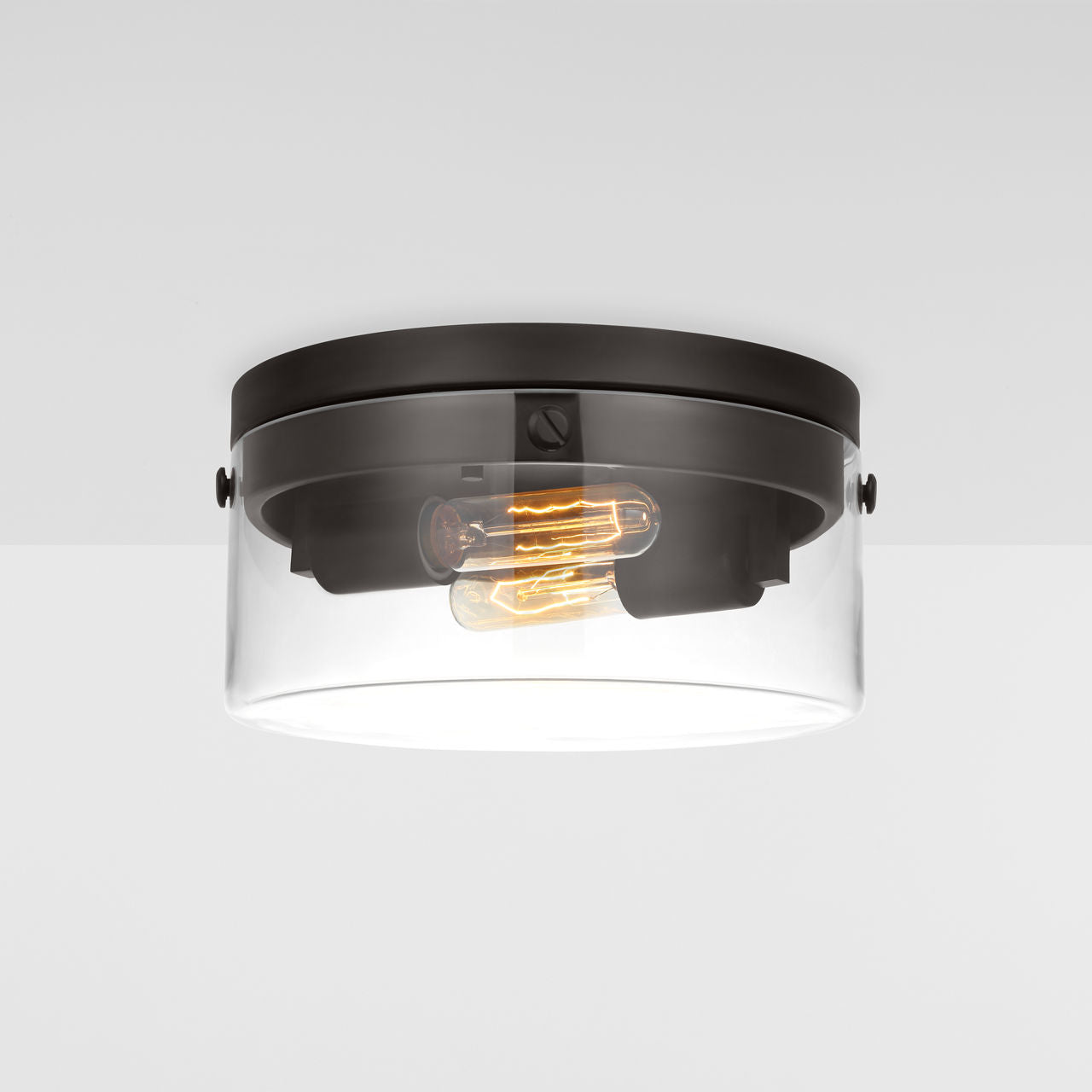 Garrett Medium Flush Mount Aged Iron