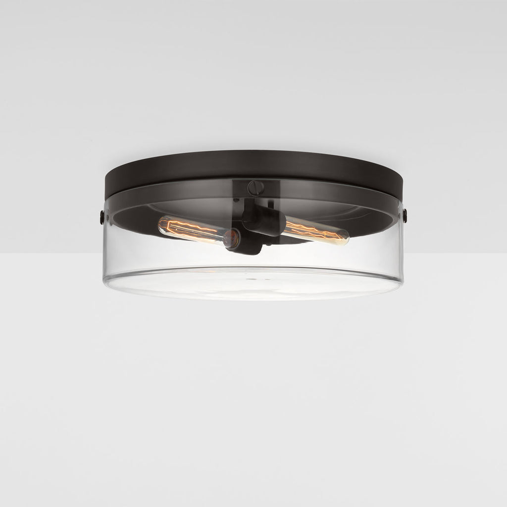 Garrett Large Flush Mount | Aged Iron