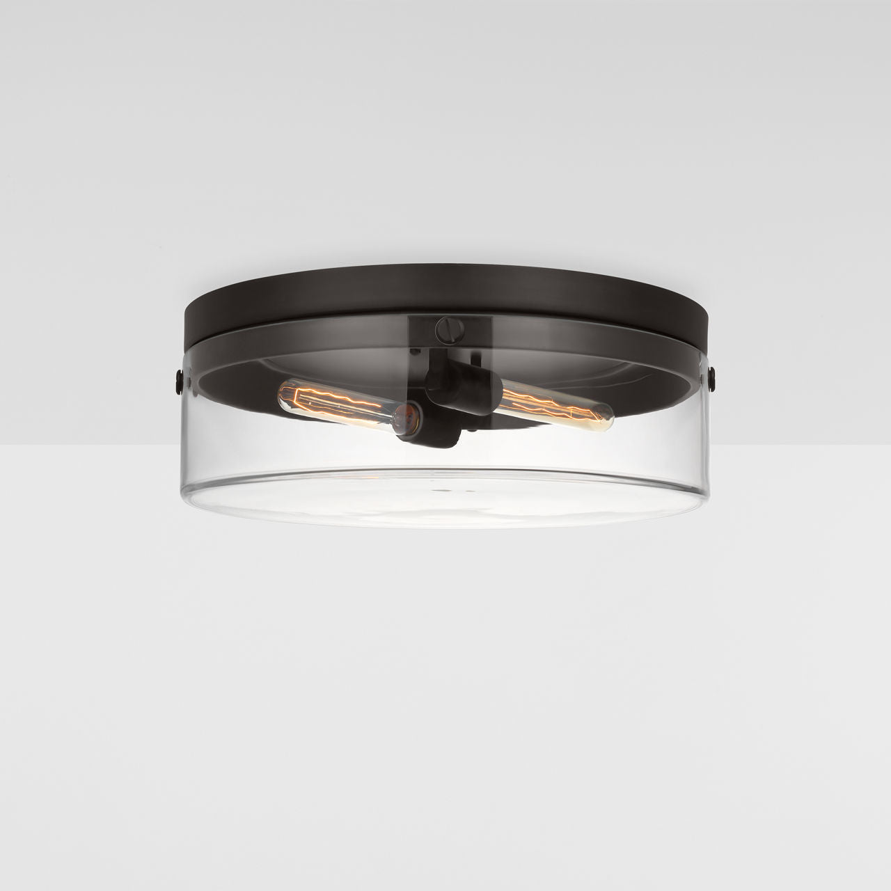 Garrett Large Flush Mount | Aged Iron