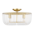 Pierce Medium Flush Mount Burnished Brass