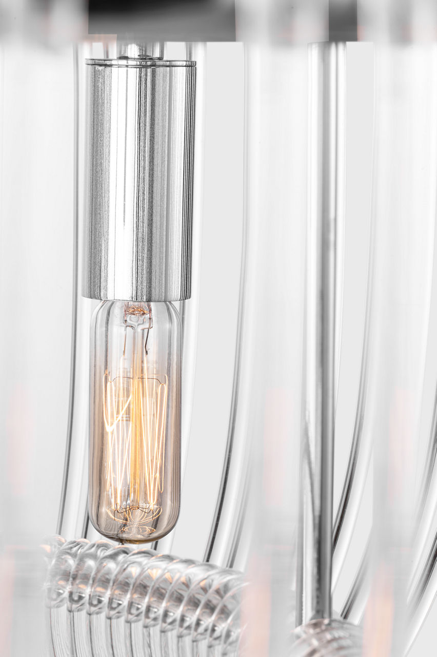 Pierce Medium Flush Mount Polished Nickel