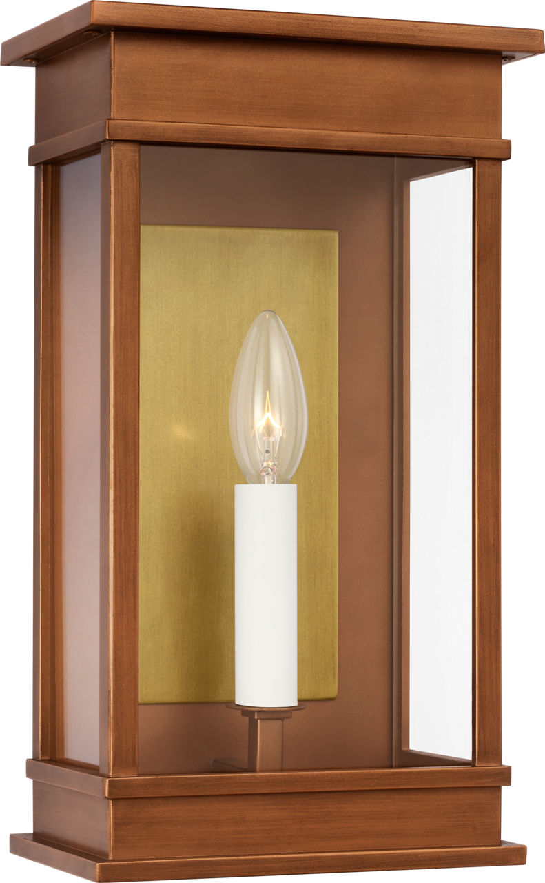 Cupertino Small Wall Lantern Natural Copper