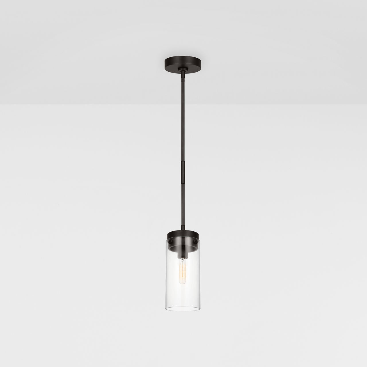 Garrett Medium Cylinder Pendant Aged Iron