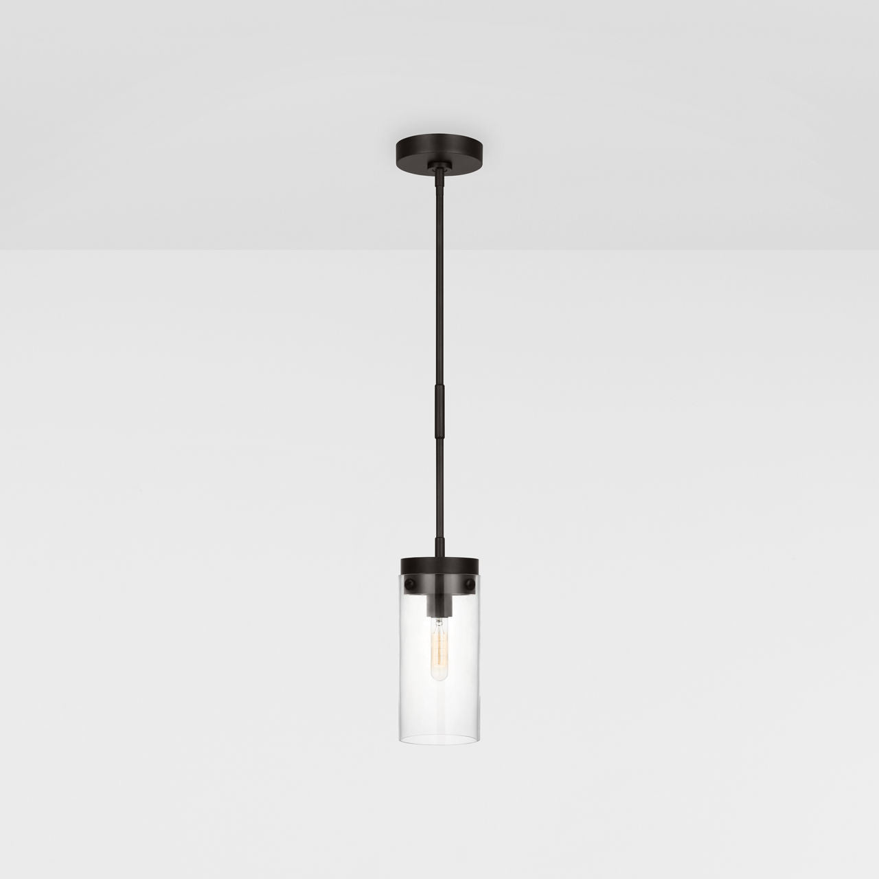 Garrett Medium Cylinder Pendant Aged Iron