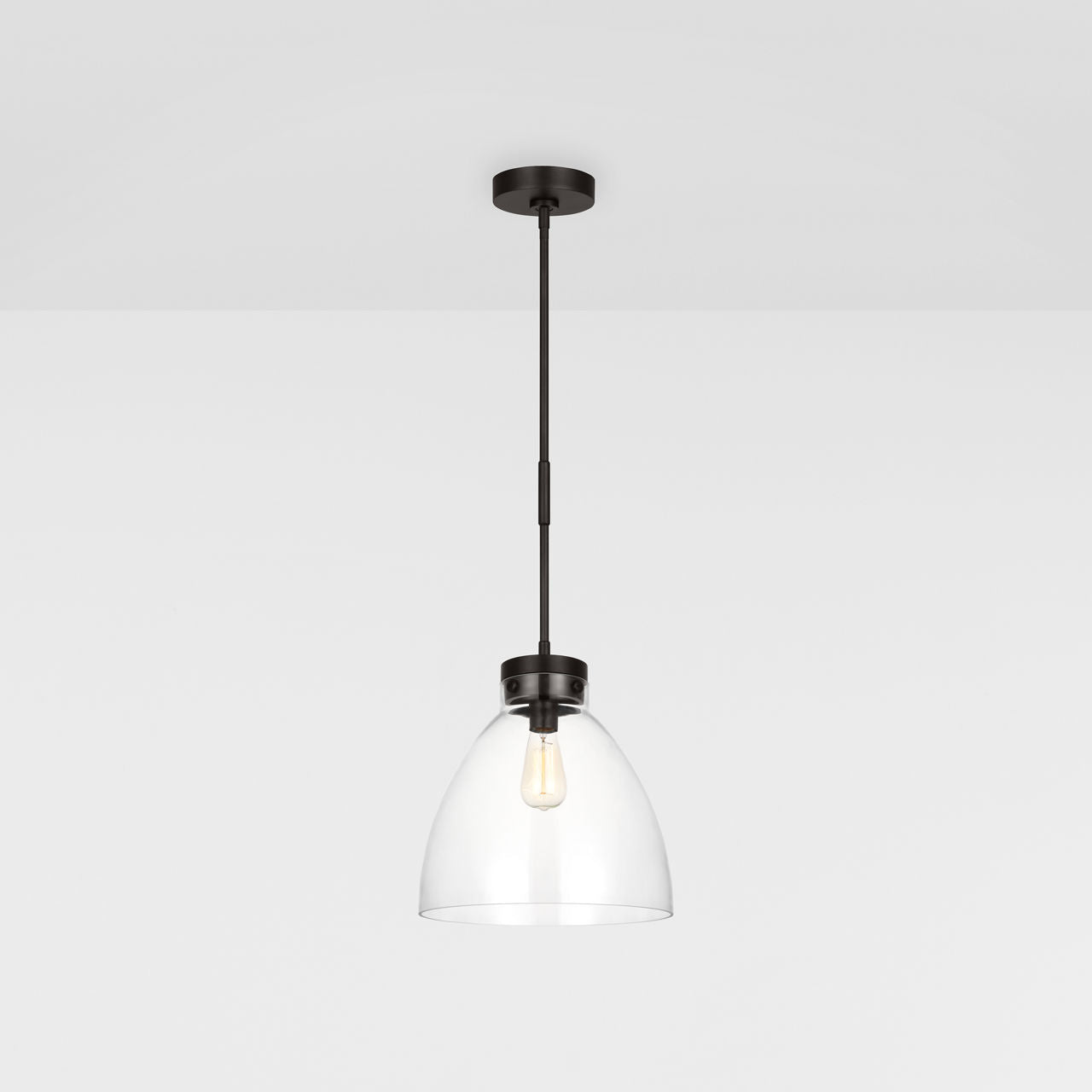 Garrett Wide Pendant | Aged Iron