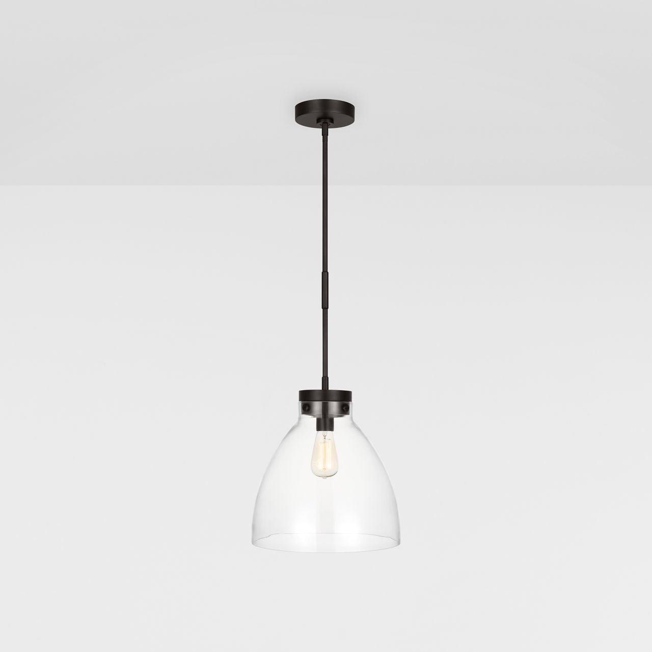 Garrett Wide Pendant | Aged Iron