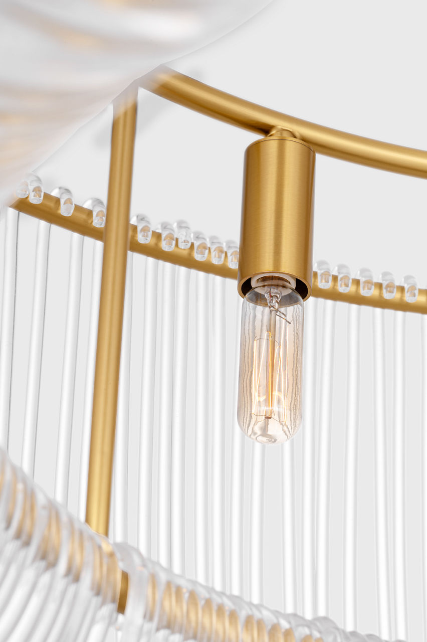 Pierce Large Pendant Burnished Brass