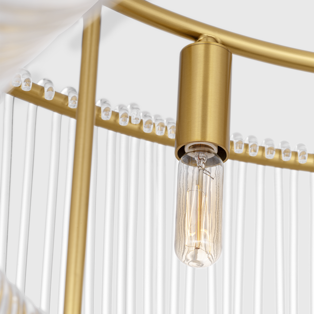Pierce Large Pendant Burnished Brass