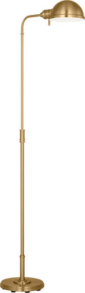 Belmont Large Task Floor Lamp Burnished Brass Bulbs Inc