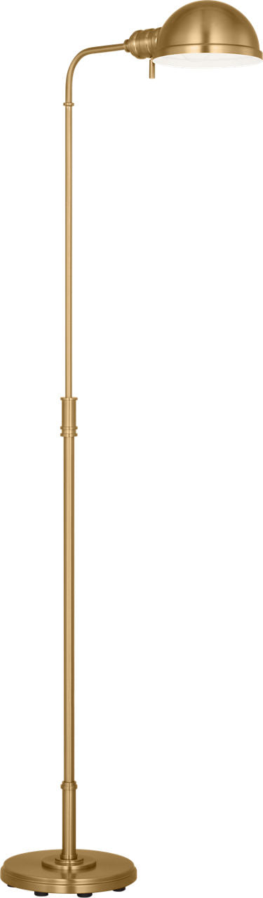 Belmont Large Task Floor Lamp Burnished Brass Bulbs Inc